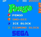 Заставка игры Pengo