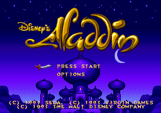 Заставка игры Aladdin