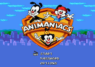 Заставка игры Animaniacs