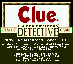Заставка игры Clue