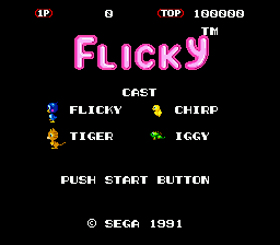 Заставка игры Flicky