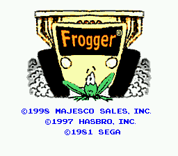 Заставка игры Frogger