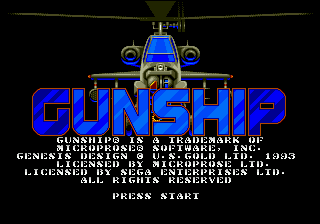 Заставка игры Gunship