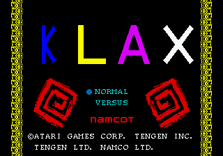 Заставка игры Klax