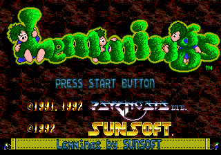 Заставка игры Lemmings