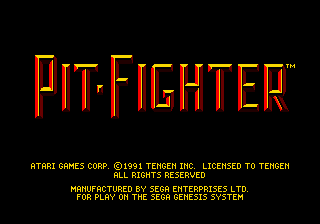 Заставка игры Pit-Fighter