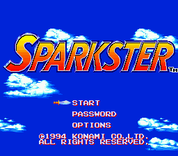 Заставка игры Sparkster