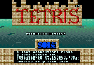 Заставка игры Tetris