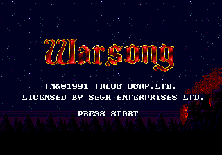 Заставка игры Warsong