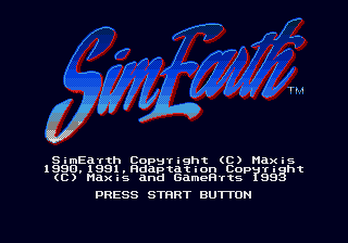 Заставка игры SimEarth