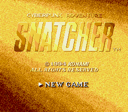 Заставка игры Snatcher