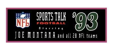 NFL Sports Talk Football '93
